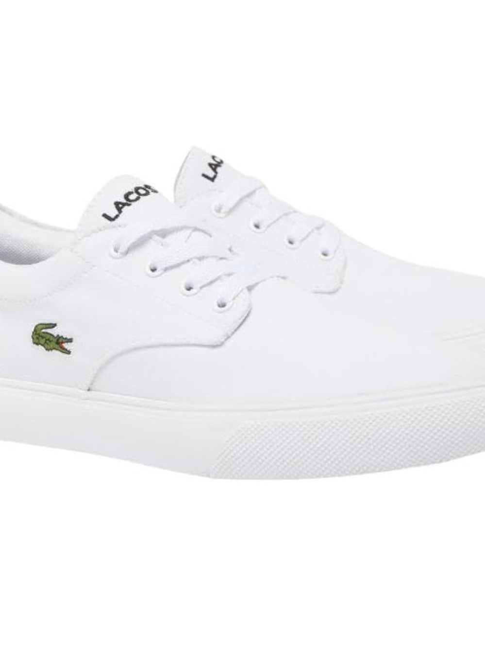 Lacoste Men's White Low-Top Canvas Sneakers